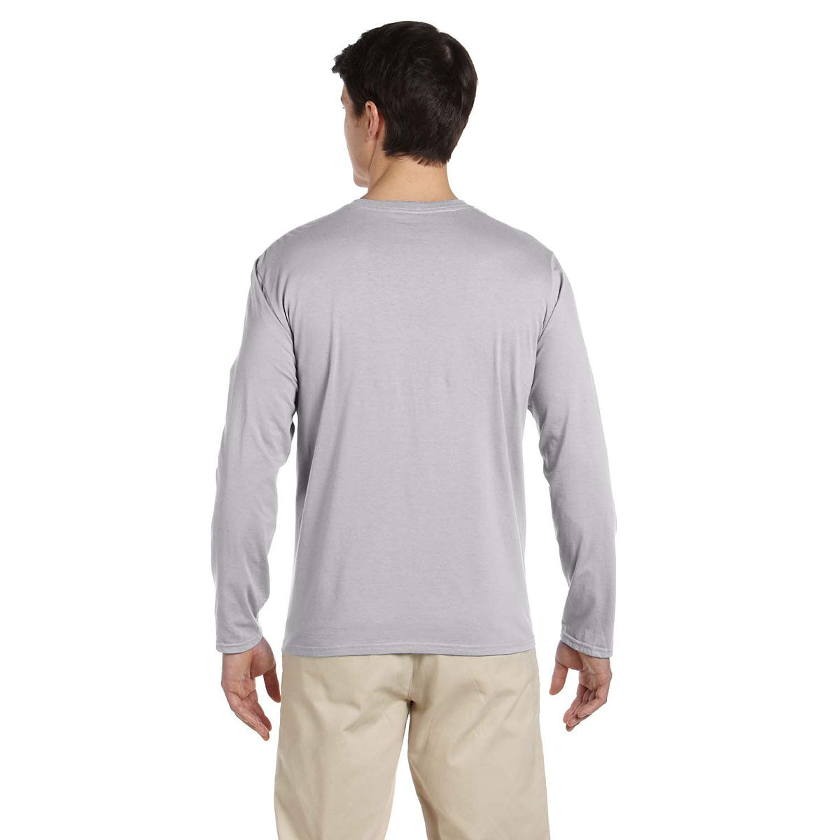 Gildan Men's RS Sport Grey Softstyle Long-Sleeve T-Shirt - Ideal for Customization