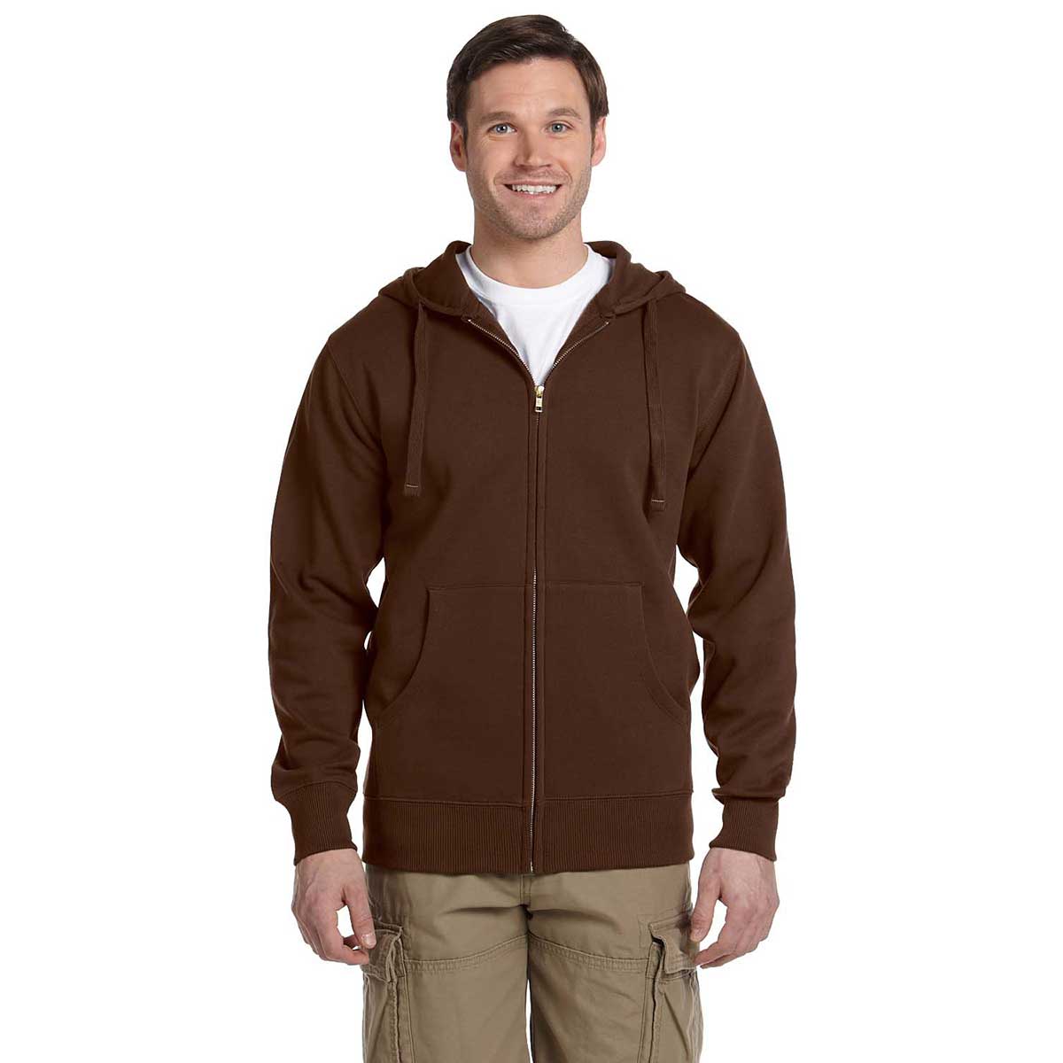 Econscious Men's Earthy Organic/Recycled Full-Zip Hoodie: A Sustainable Style Essential