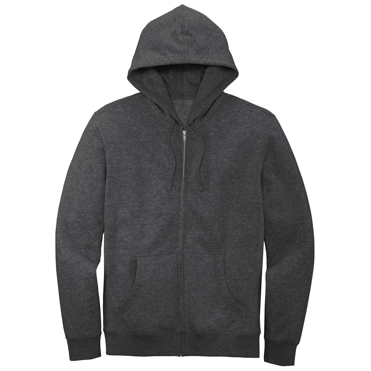 District Men's Charcoal Heathered V.I.T. Fleece Full-Zip Hoodie: The Ultimate Casual Wear