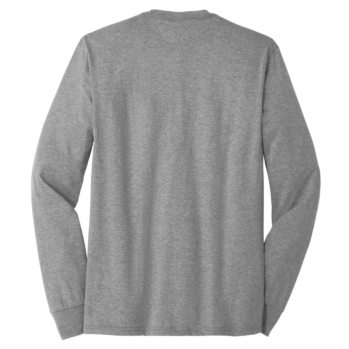 District Men's Grey Frost Ideal Tri Long Sleeve Crew Tee - A Must - Have for Men