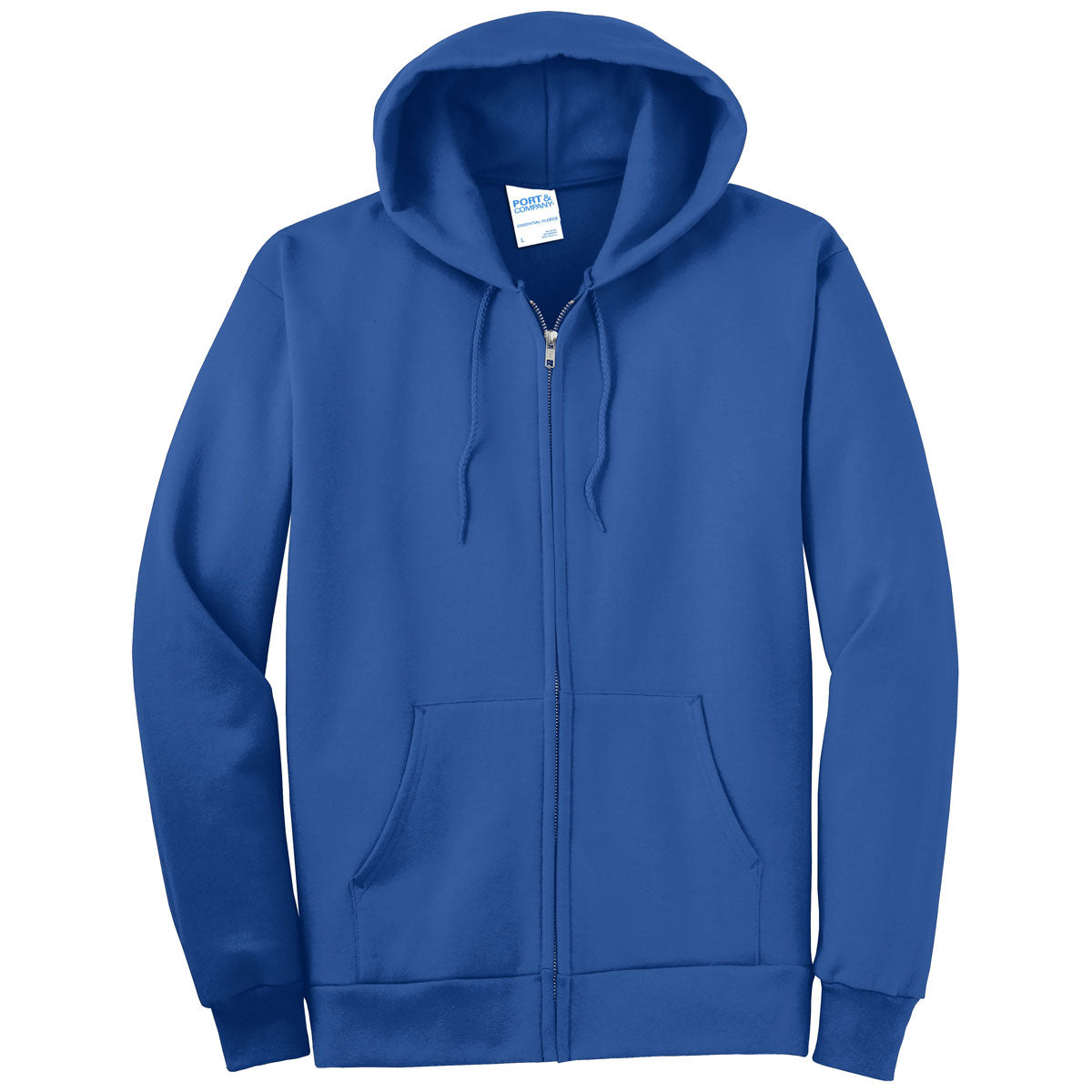 Port & Company Men's Royal Must-Have Fleece Full-Zip Hooded Sweatshirt