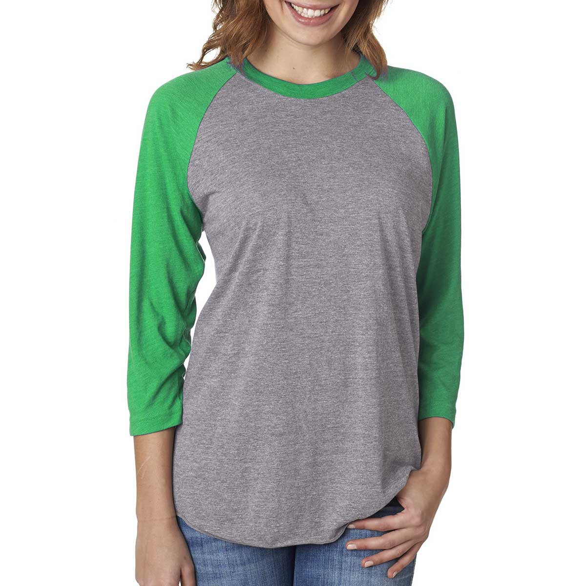 Next Level Unisex Envy Premium Heather Triblend 3/4-Sleeve Raglan Tee: Stand Out with Style!