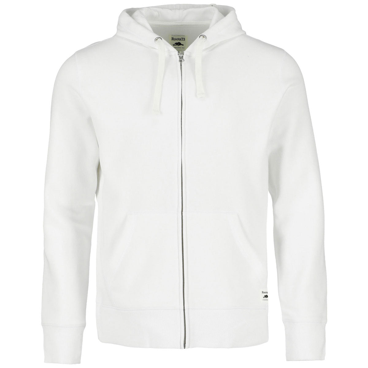 Roots73 Men's Stylish White Paddlecreek Full Zip Hoody - Ideal for Every Man!
