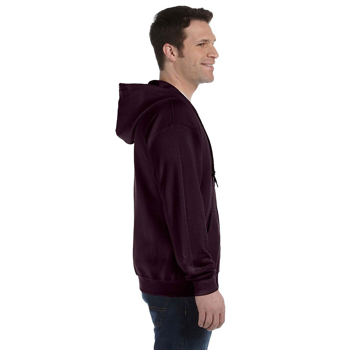 Gildan Unisex Dark Chocolate Heavy Blend 50/50 Full Zip Hoodie - The Ultimate Corporate Giveaway