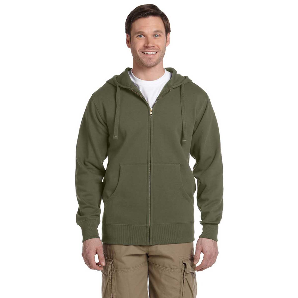 Econscious Men's Jungle Organic/Recycled Full-Zip Hoodie: A Sustainable Style Essential