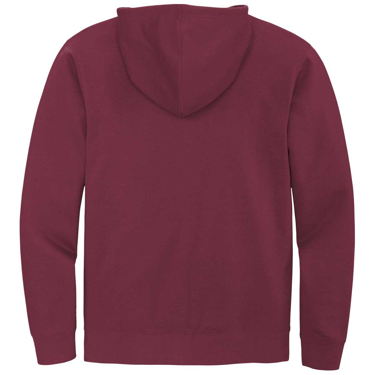 District Men's Stylish Plum V.I.T. Fleece Full-Zip Hoodie