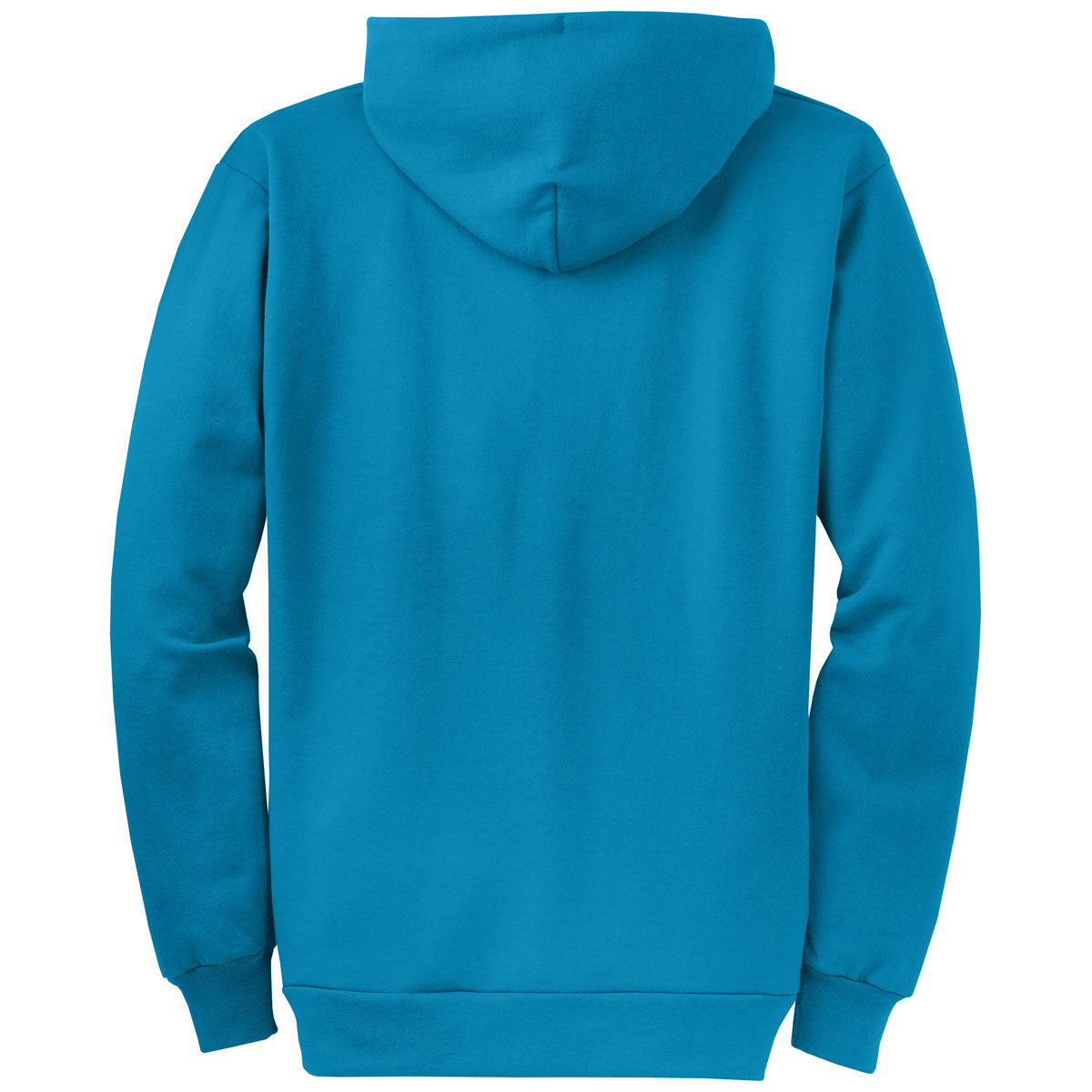 Port & Company Men's Stunning Neon Blue Core Fleece Full-Zip Hooded Sweatshirt - A Must-Have!