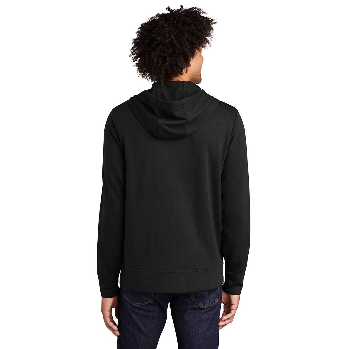 Sport-Tek Men's Premium Black Triad Full-Zip Wicking Fleece Jacket