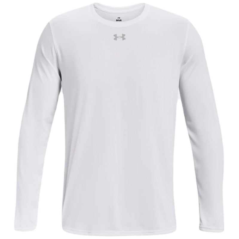 Under Armour Men's Stylish White/Mod Grey Team Tech Long Sleeve Shirt