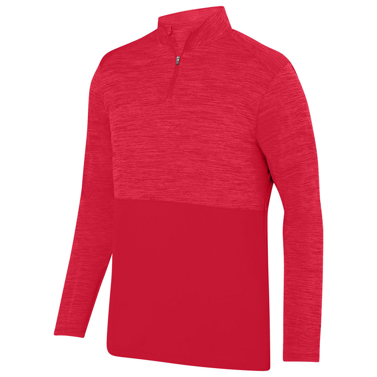 Augusta Sportswear Men's Red Shadow Tonal Heather Stylish Quarter-Zip Pullover