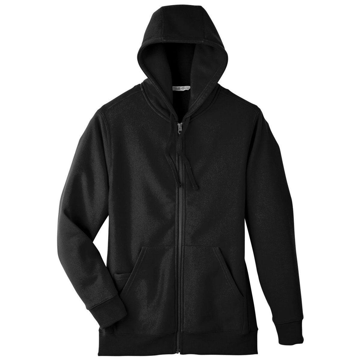 Team 365 Men's HydroSport Black Zone Heavyweight Full-Zip Hooded Sweatshirt - A Must-Have for Game Nights