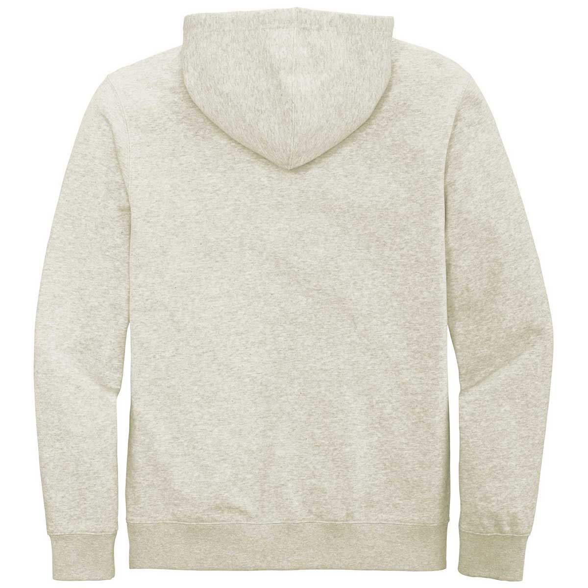 District Men's Stylish Oatmeal Heather V.I.T. Fleece Full-Zip Hoodie