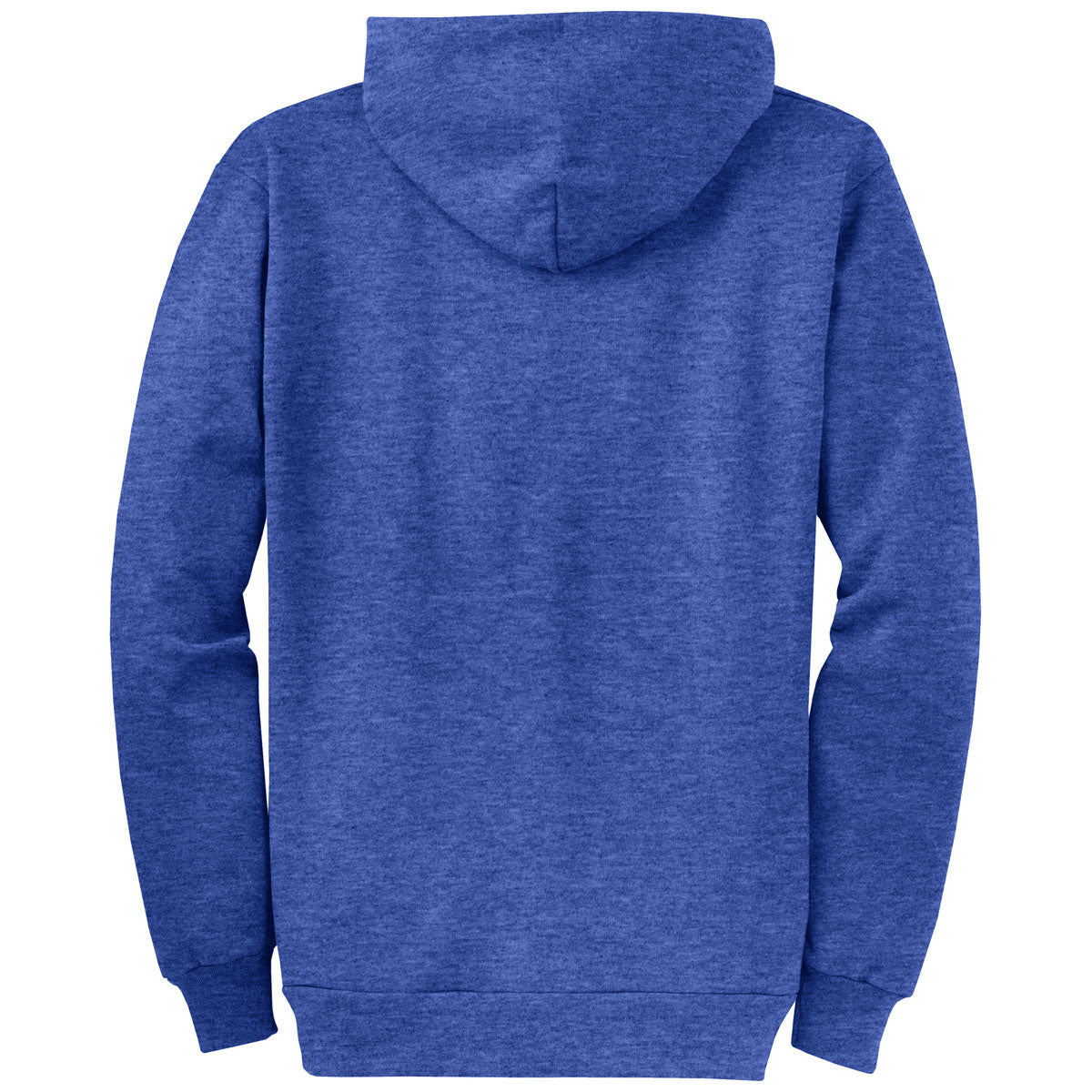 Port & Company Men's Stunning Heather Royal Core Fleece Full-Zip Hooded Sweatshirt - A Must-Have!