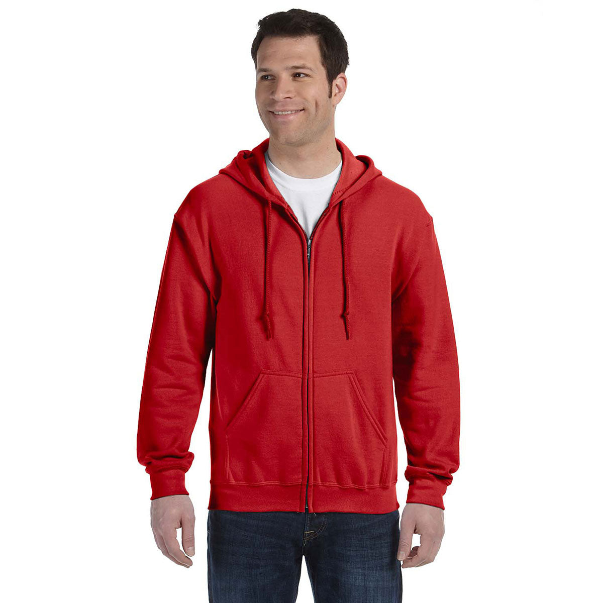 Gildan Unisex Red Heavy Blend 50/50 Full Zip Hoodie - The Ultimate Corporate Giveaway