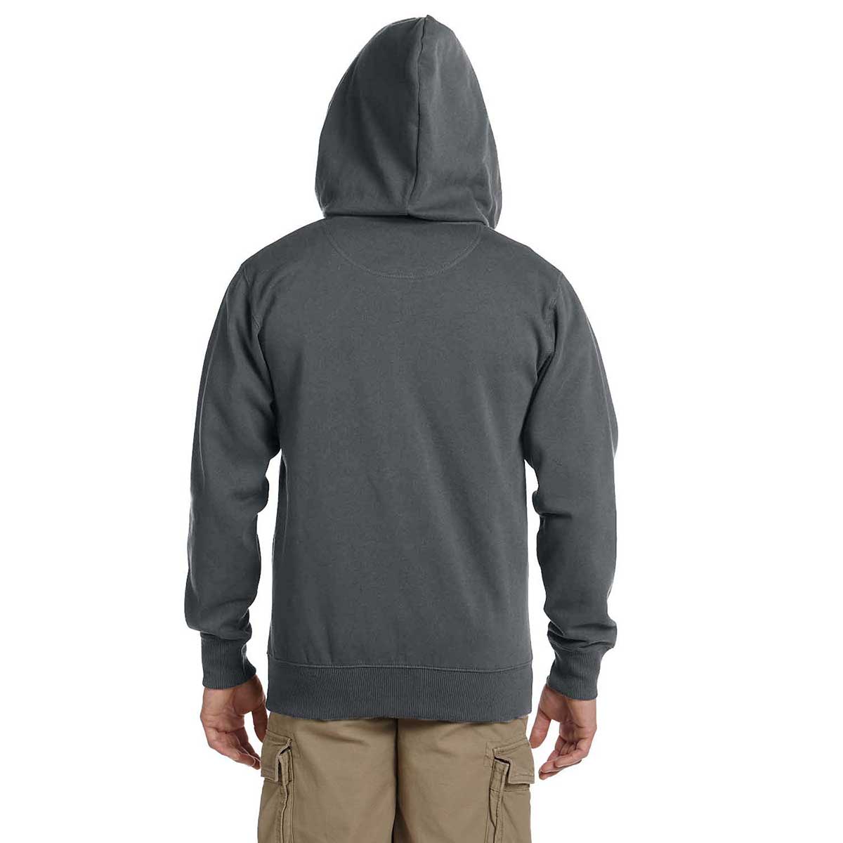 Econscious Men's Charcoal Organic/Recycled Full-Zip Hoodie - The Ultimate in Style and Sustainability