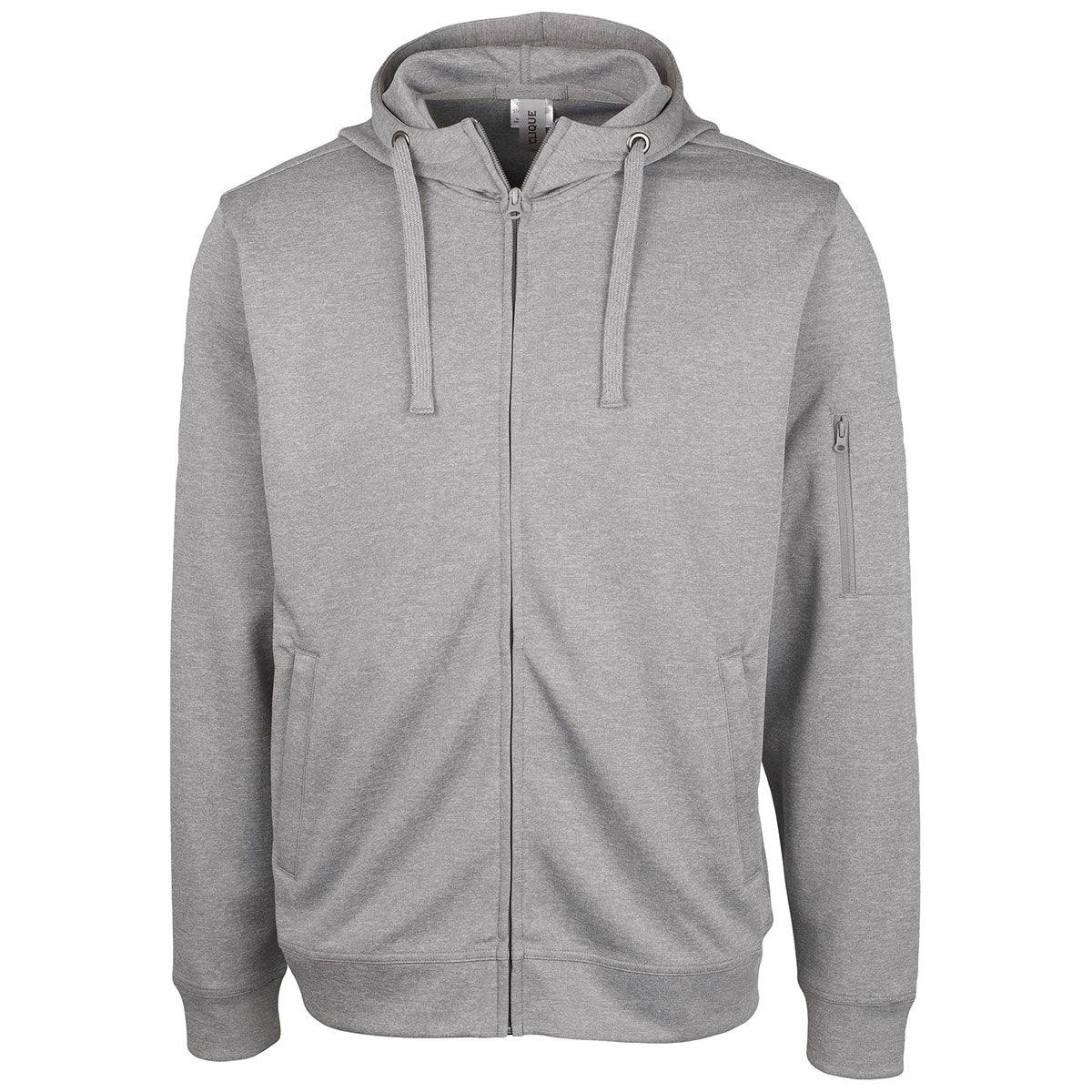 Clique Men's Grey Melange Lift Performance Full Zip Hoodie - The Ultimate Comfort Wear