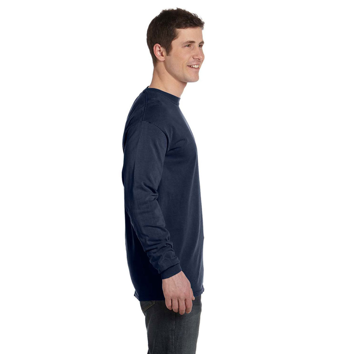 Comfort Colors Men's True Navy 6.1 Oz. Energizing Long-Sleeve T-Shirt