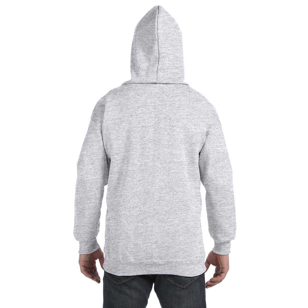 Hanes Men's 9.7 oz. Ultimate Cotton 90/10 Full-Zip Ash Hoodie