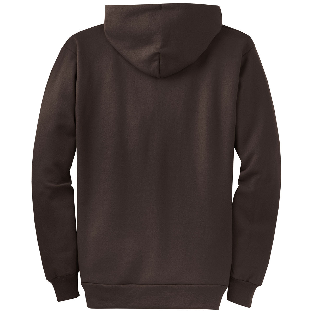 Port & Company Men's Delicious Dark Chocolate Brown Core Fleece Full-Zip Hooded Sweatshirt - A Must-Have!