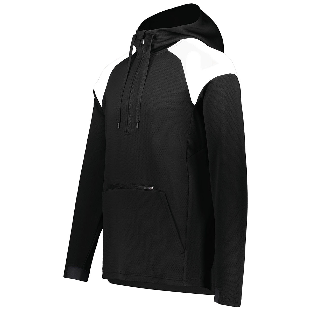 Holloway Men's Stylish Black/White Limitless 1/4 Zip Hoodie