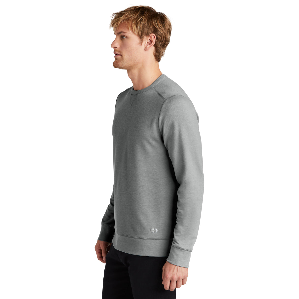 OGIO Men's Tarmac Grey Heather Luuma Flex Long Sleeve Crew - The Ultimate Promotional Tee