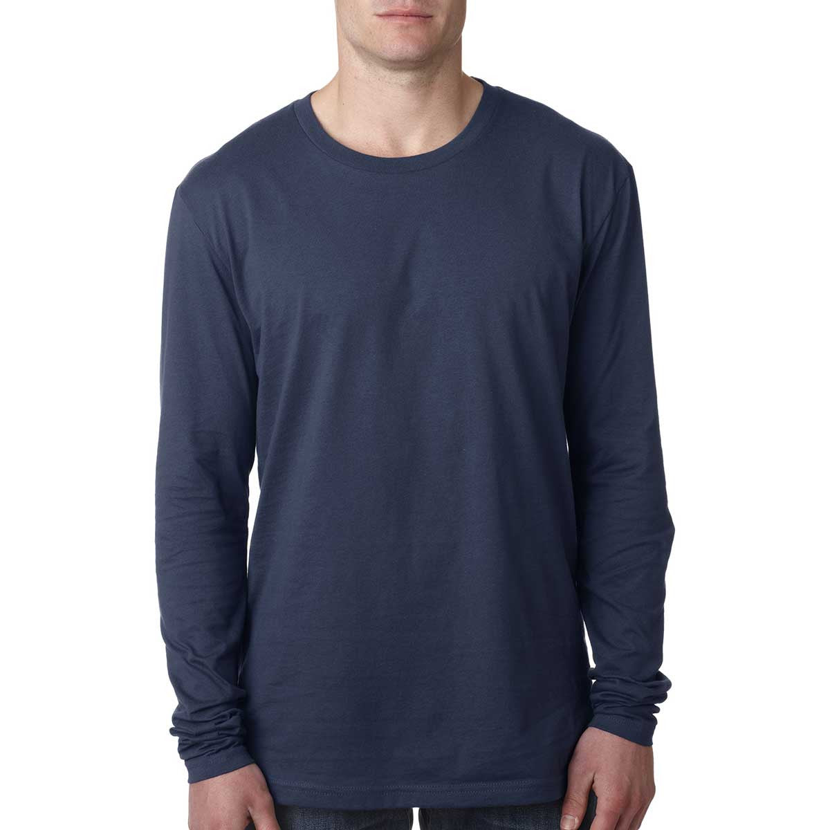 Next Level Men's Indigo Premium Fitted Long-Sleeve Crew Tee - A Must-Have!