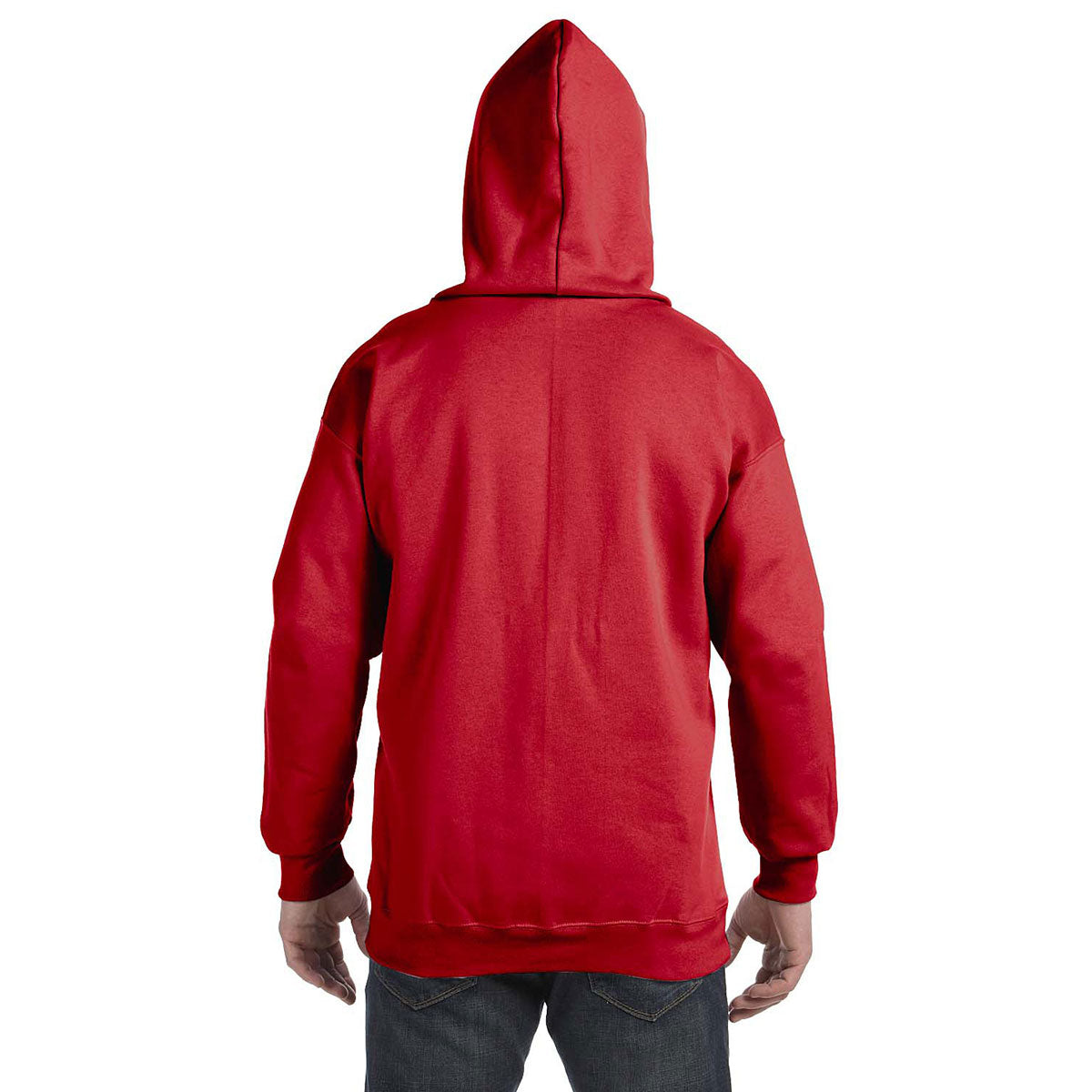 Hanes Men's Stunning Deep Red 9.7 oz. Ultimate Cotton 90/10 Full-Zip Hoodie