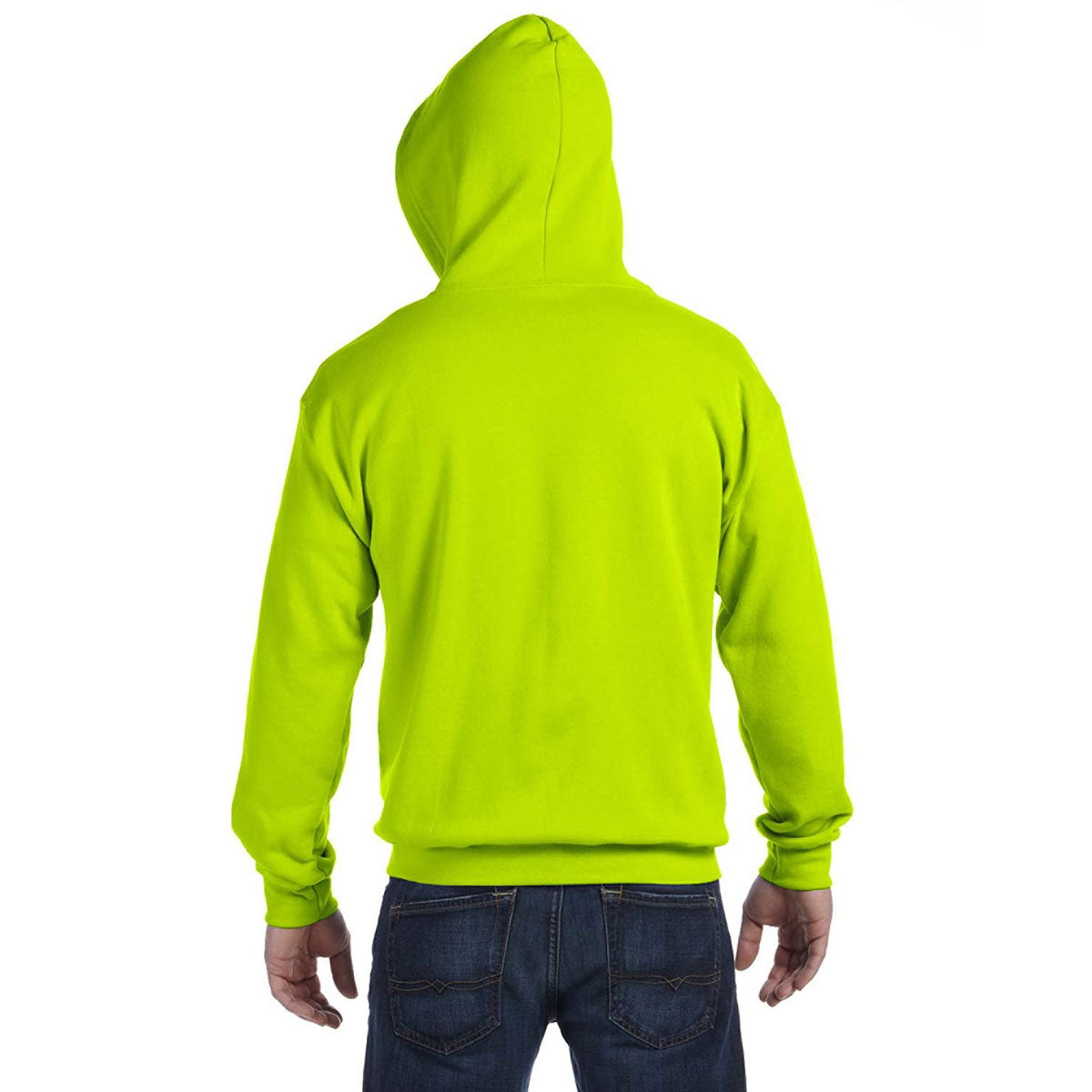 Gildan Unisex Safety Green Heavy Blend 50/50 Full Zip Hoodie - Ideal Corporate Giveaway