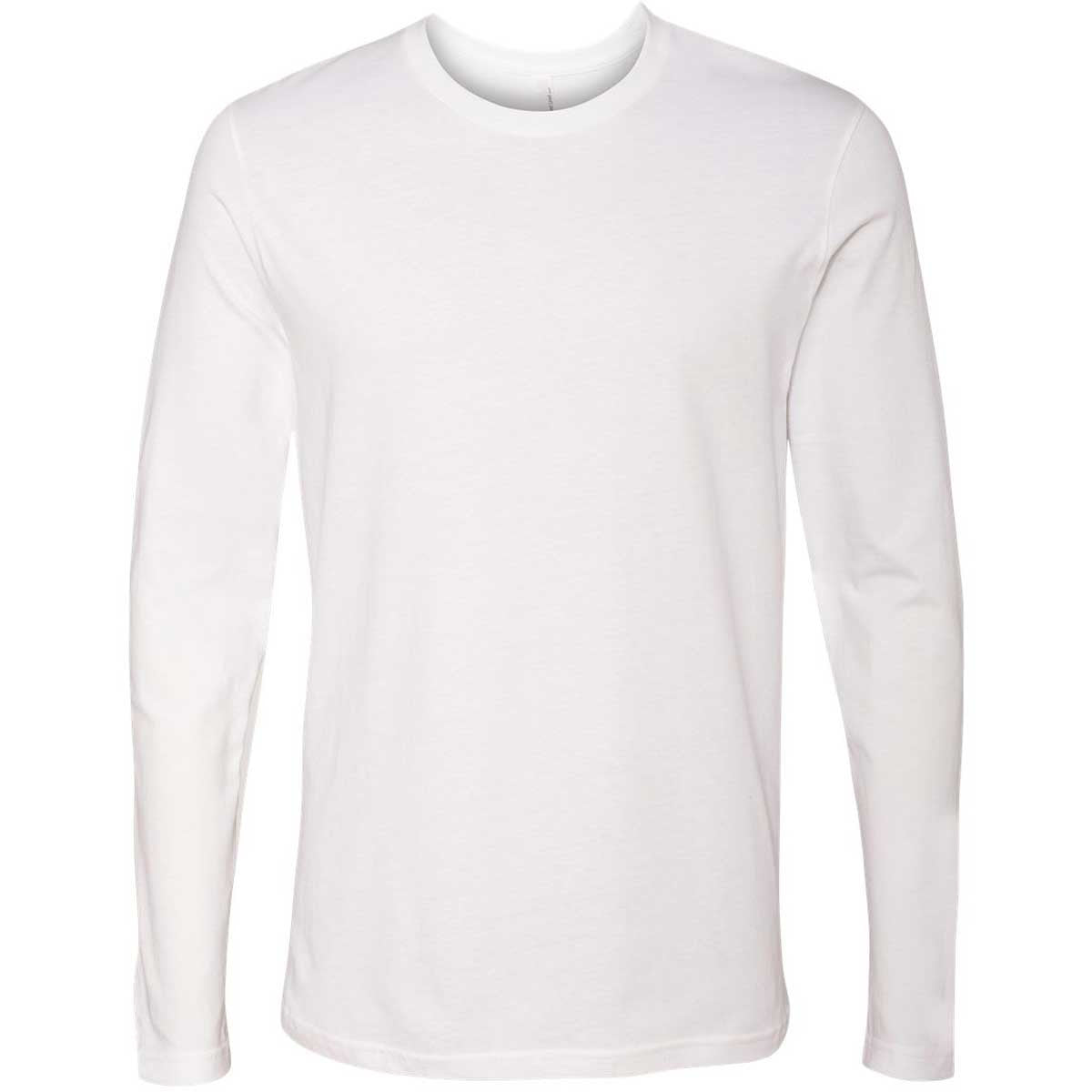 Next Level Men's Premium White Fitted Long-Sleeve Crew Tee - The Ultimate Warmth!