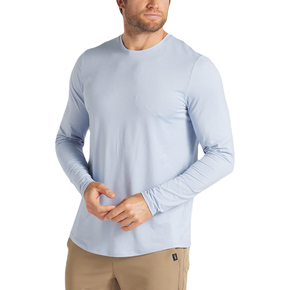 UNRL Men's Stunning Sky Blue Ultra Long Sleeve Shirt