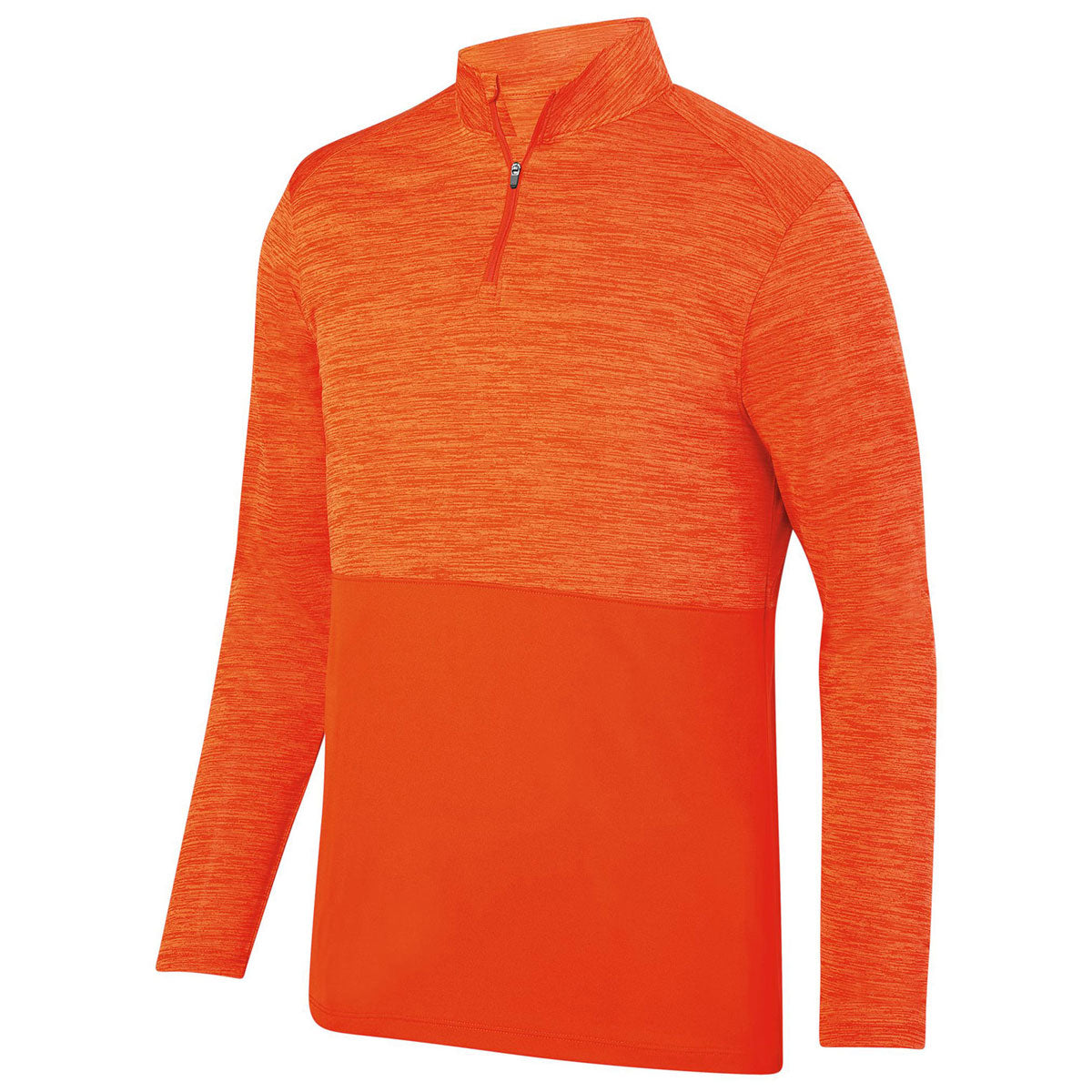 Augusta Sportswear Men's Orange Shadow Tonal Heather Quarter-Zip Pullover - A Trendy and Functional Choice