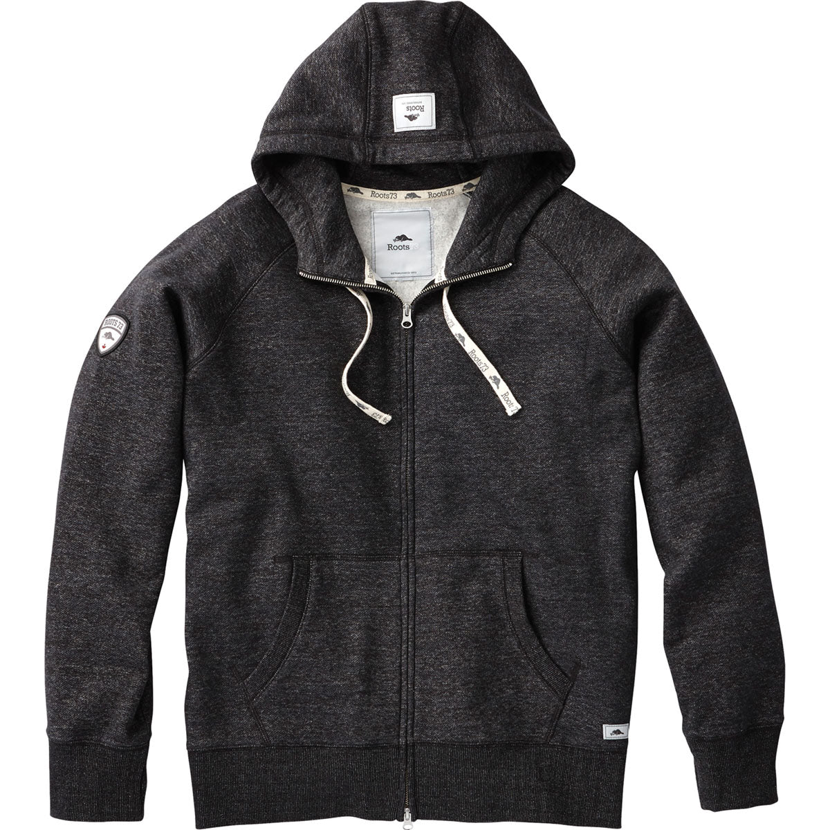 Roots73 Black Mix Riverside Full Zip Hoody - The Ultimate Chilly Day Essential