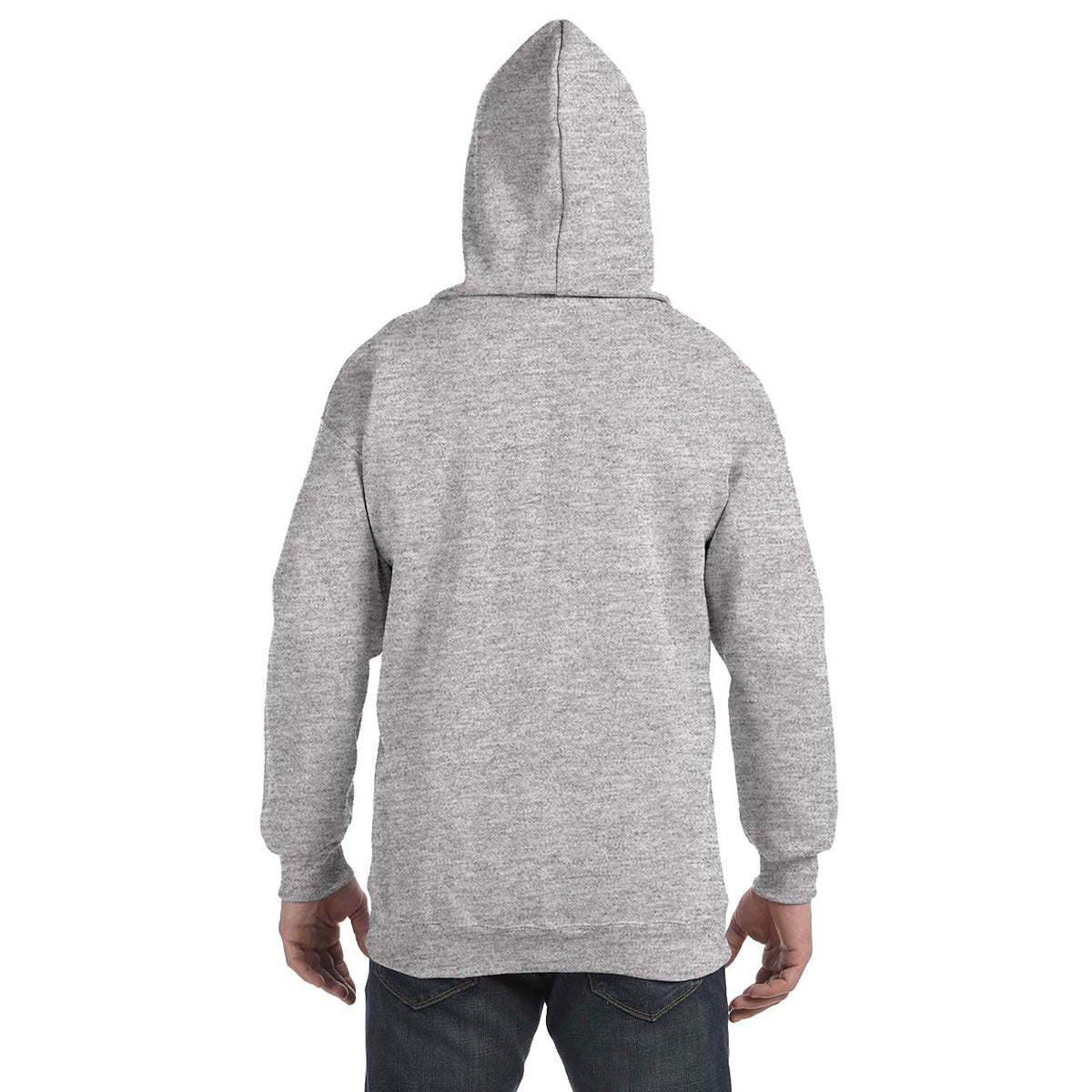 Hanes Men's Light Steel 9.7 oz. Ultimate Cotton 90/10 Full-Zip Hoodie - A Must-Have for Men