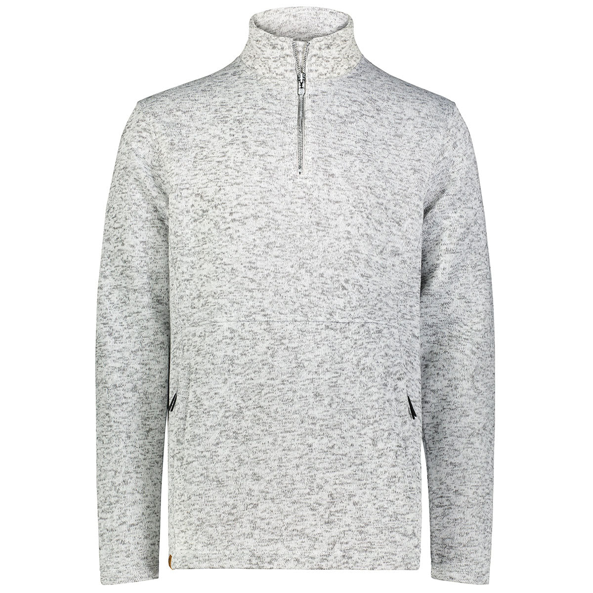 Holloway Men's Stylish Silver Heather Alpine Fleece 1/4 Zip Pullover
