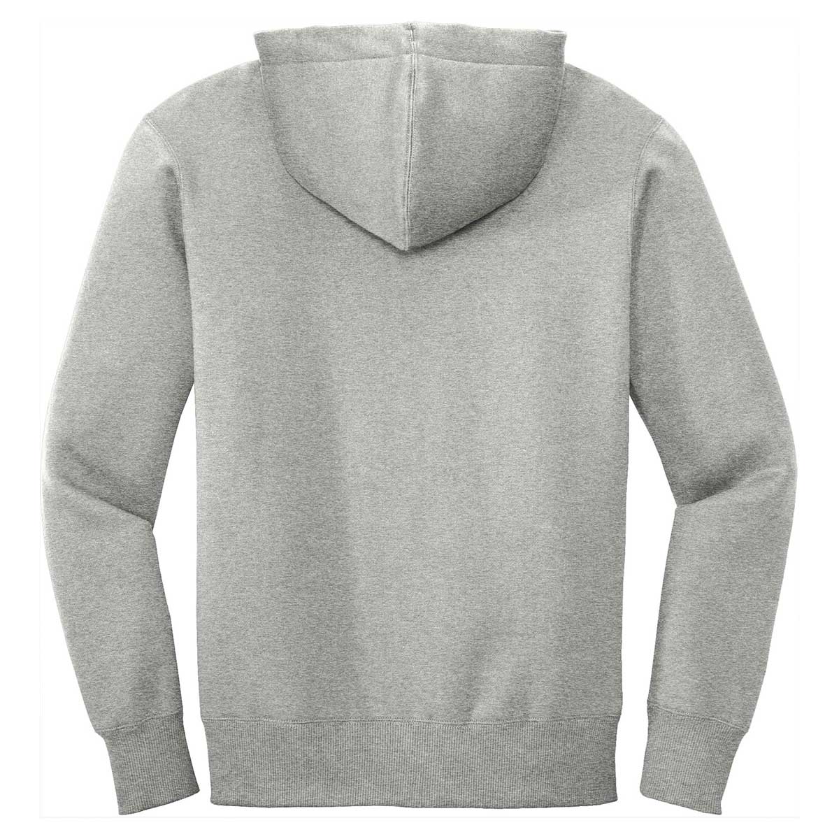 District Men's Stunning Heathered Steel Perfect-Weight Fleece Full-Zip Hoodie