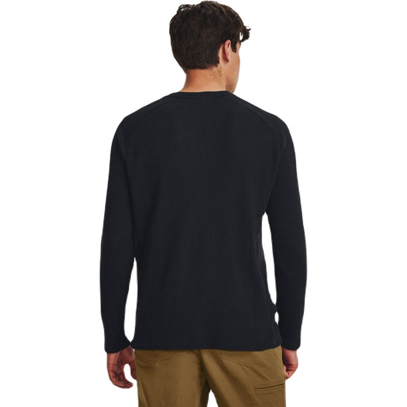 Under Armour Men's Black/Pitch Grey Waffle Max Crew - The Ultimate Warmth for Men