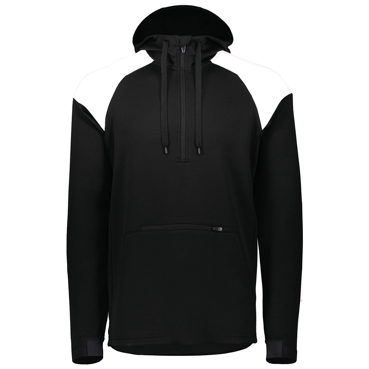 Holloway Men's Stylish Black/White Limitless 1/4 Zip Hoodie