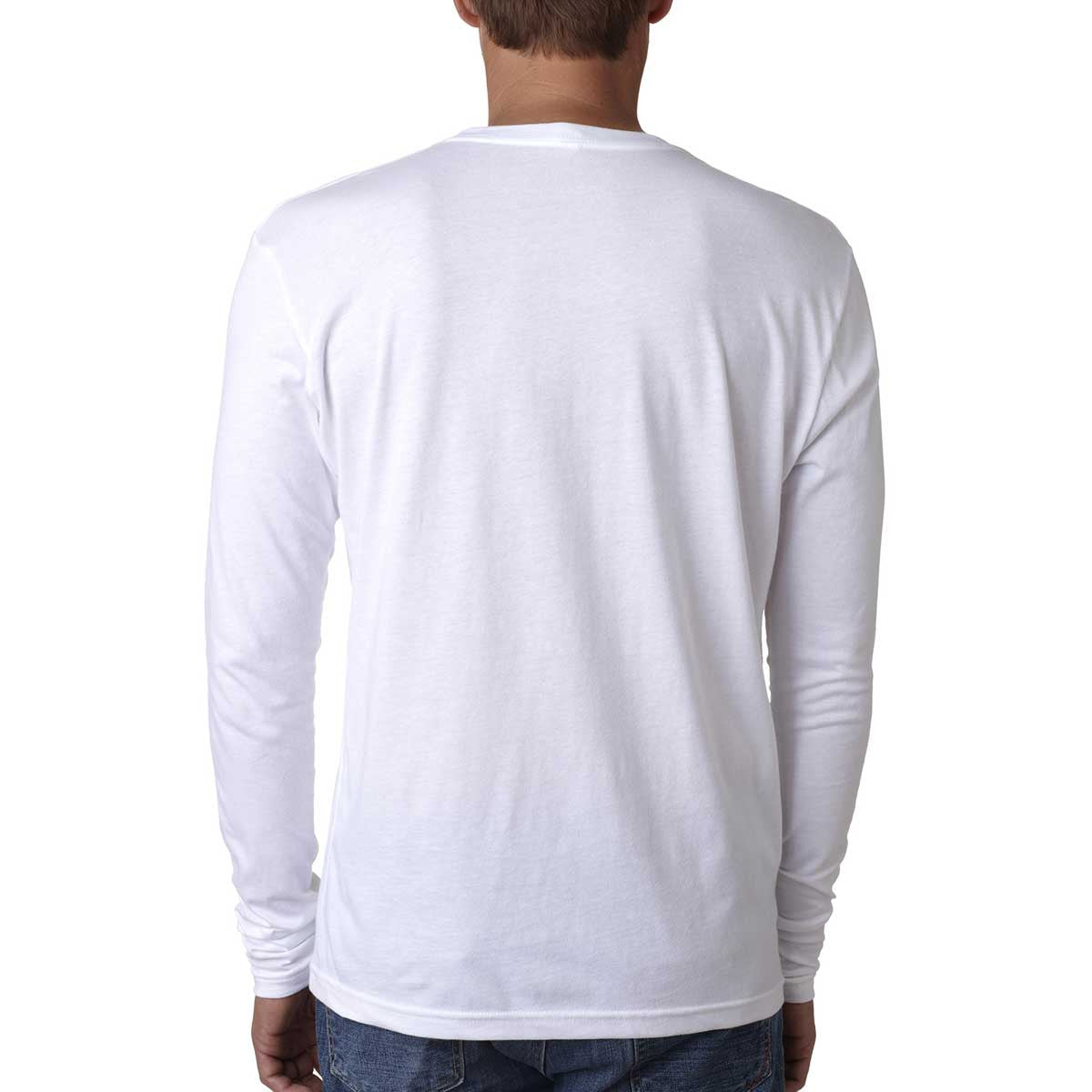 Next Level Men's Premium White Fitted Long-Sleeve Crew Tee - The Ultimate Warmth!