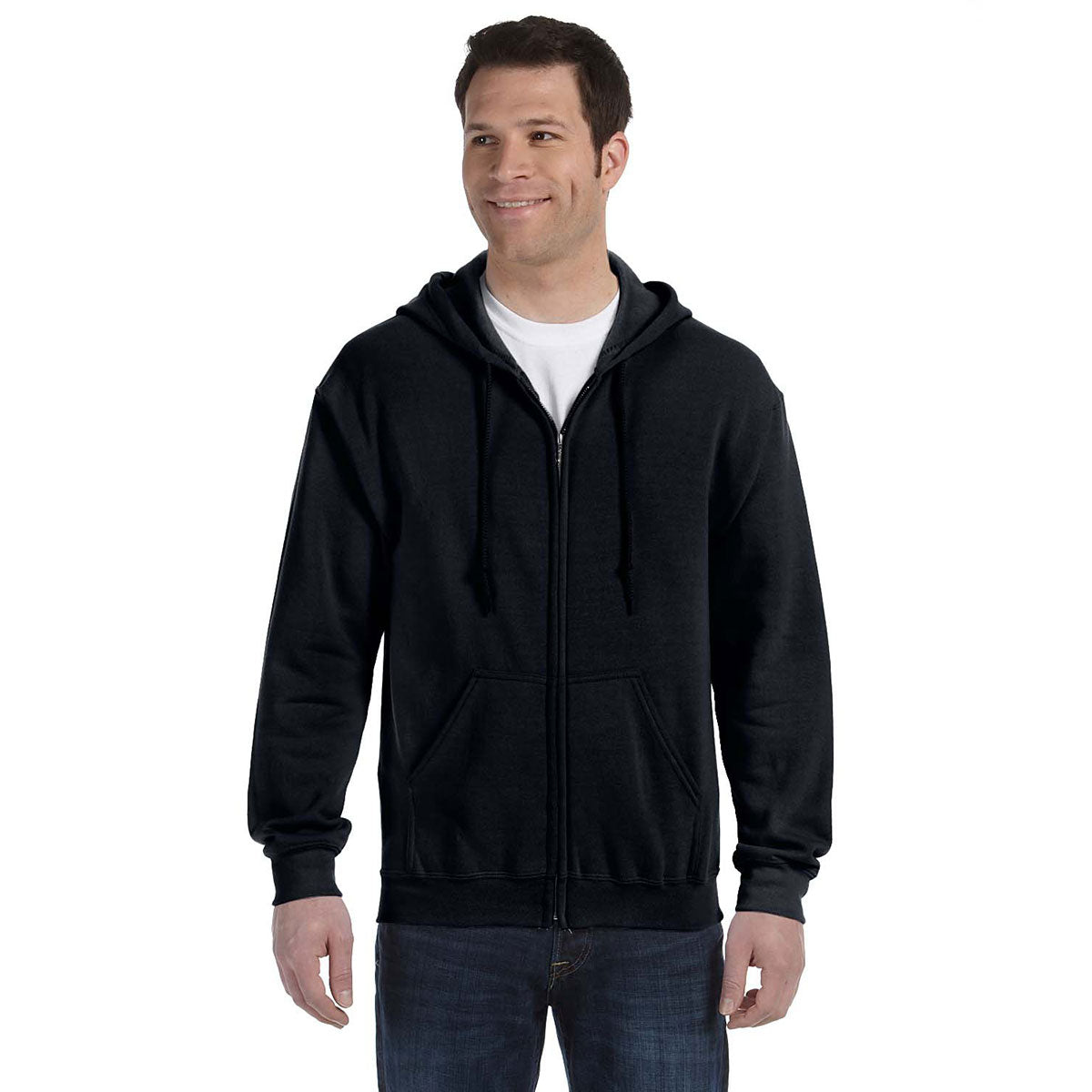 Gildan Unisex Black Heavy Blend 50/50 Full Zip Hoodie - Ideal Corporate Giveaway