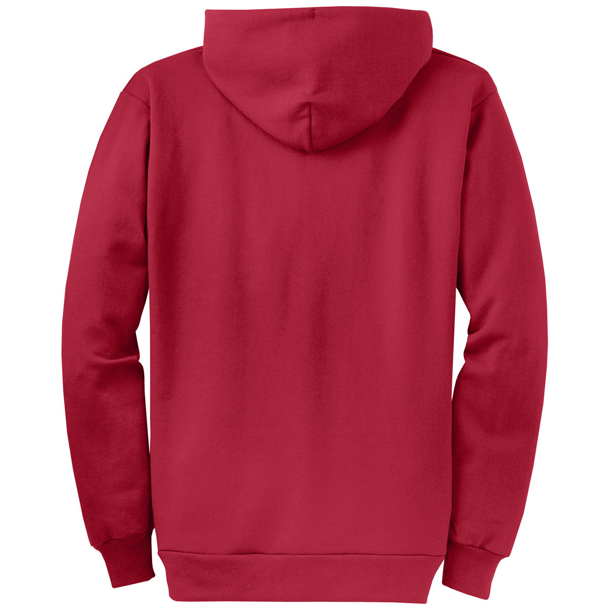 Port & Company Men's Stunning Red Core Fleece Full-Zip Hooded Sweatshirt - Grab Yours Now!