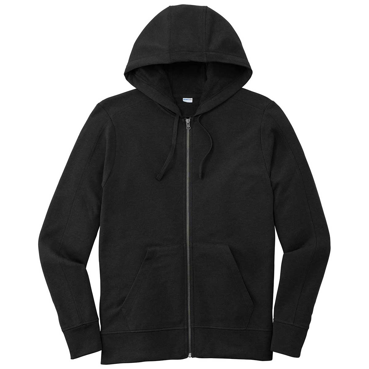 Sport-Tek Men's Premium Black Triad Full-Zip Wicking Fleece Jacket