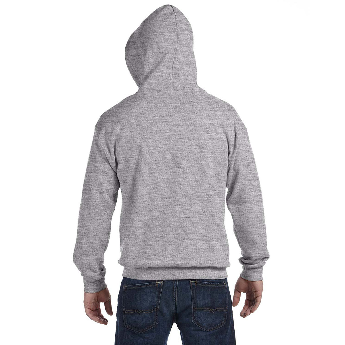 Gildan's Awesome Unisex Sport Grey 50/50 Heavy Blend Full Zip Hoodie