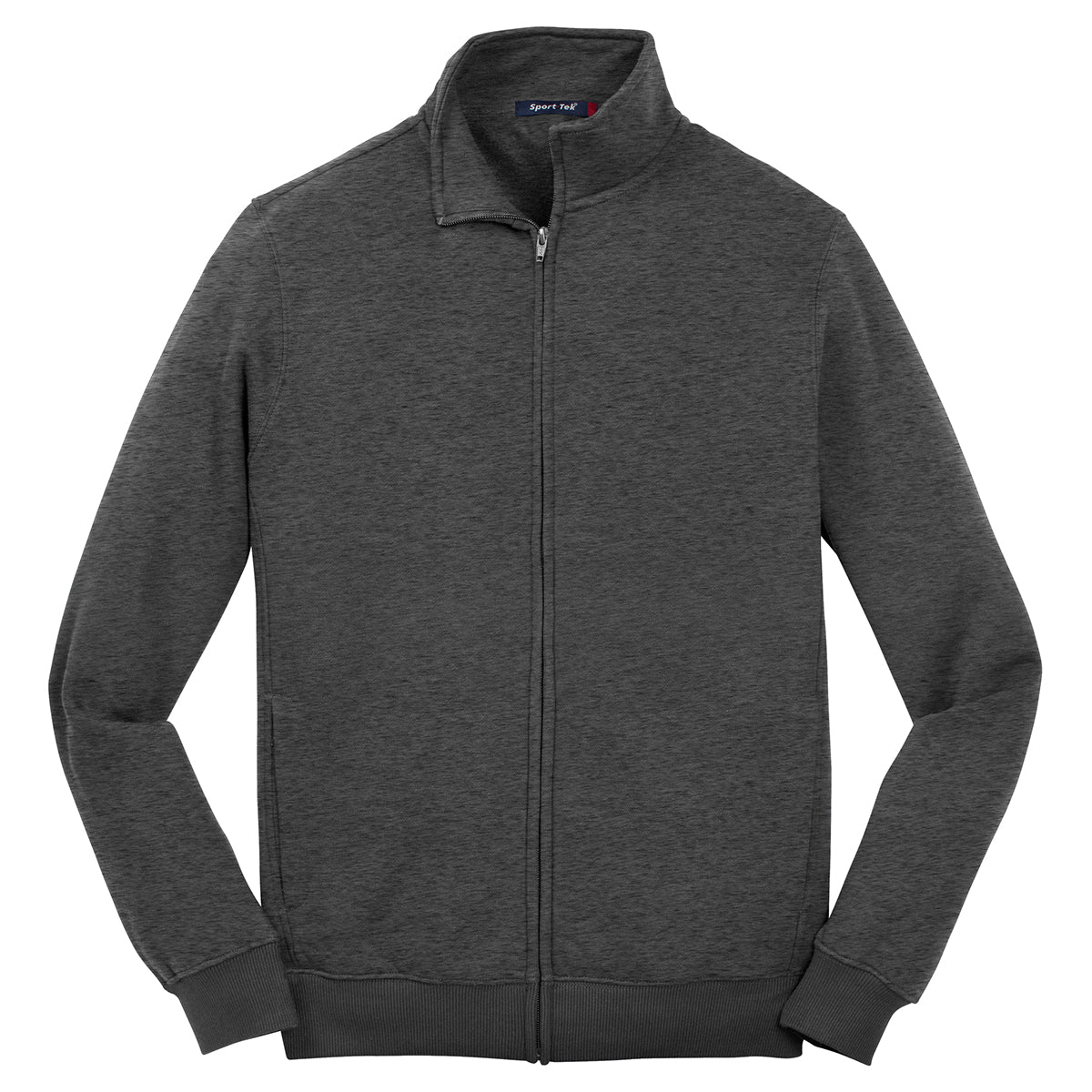 Sport-Tek Men's Stylish Graphite Heather Full-Zip Sweatshirt