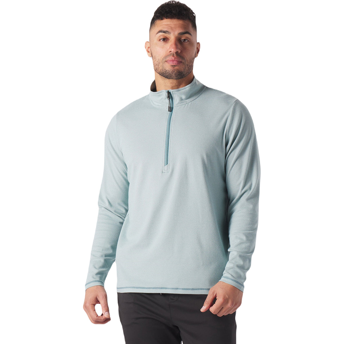 Glyder Men's Lagoon/White Stripe Tahoe 1/4 Zip: A Stylish Employee Gift