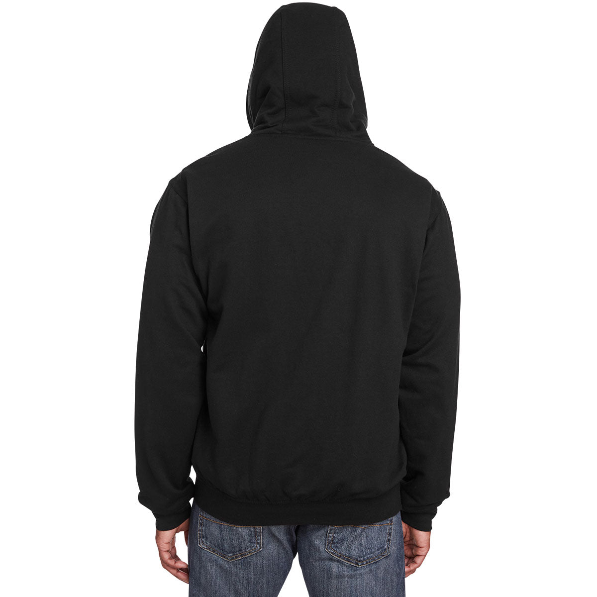 Berne Men's Stunning Black Heritage Thermal-Lined Full-Zip Hooded Sweatshirt