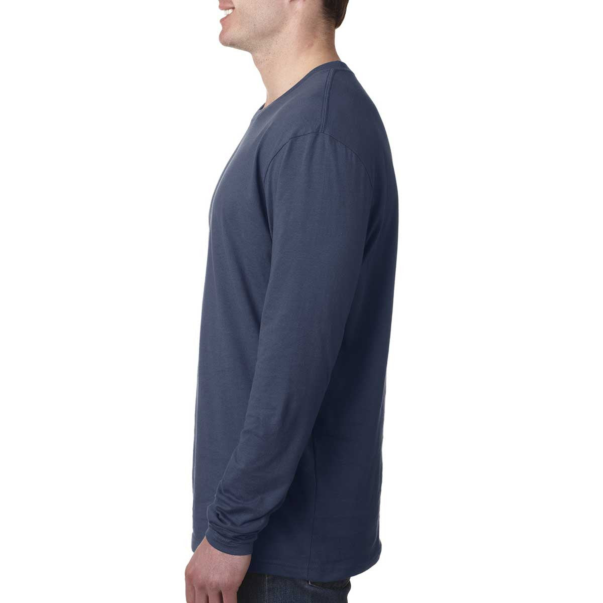 Next Level Men's Indigo Premium Fitted Long-Sleeve Crew Tee - A Must-Have!