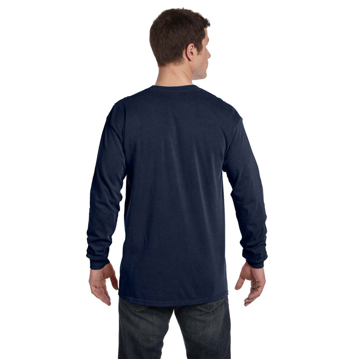 Comfort Colors Men's True Navy 6.1 Oz. Energizing Long-Sleeve T-Shirt