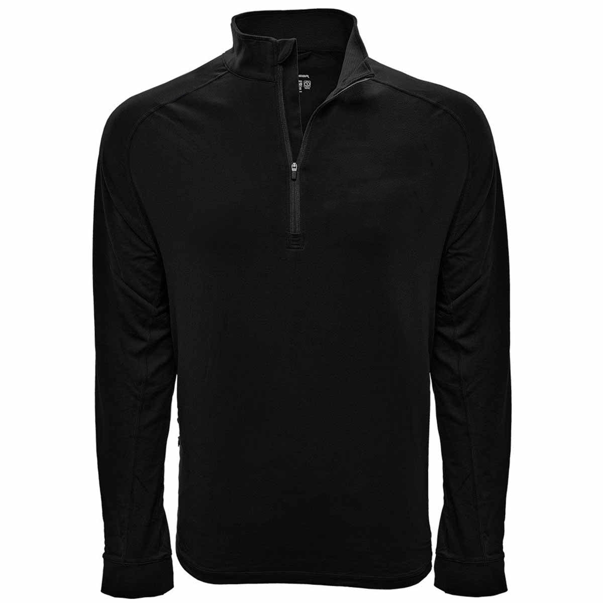 Levelwear Men's Stylish Black Peak Quarter Zip - Perfect for Active Professionals
