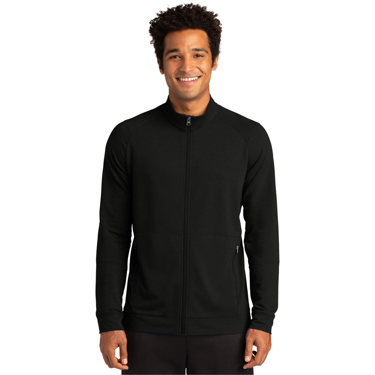 Sport-Tek Men's Black Sport-Wick Flex Fleece Full-Zip - The Ultimate Activewear!