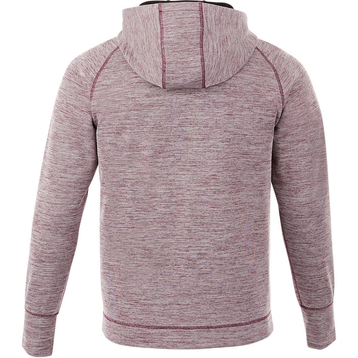 Elevate Men's Stylish Maroon Heather Odell Knit Zip Hoody - A Must-Have for Active Men!